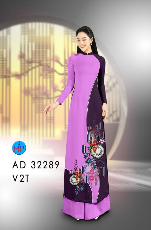 Vải Áo Dài Hoa In 3D AD 32289 17